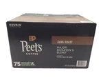 Peet's Dark Roast Keurig K-cup Pods, Major Dickason's Blend, 75 Ct (05/12/2026). Fixed Price $34.49.