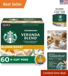Starbucks Blonde Roast K-cup Pods Veranda Blend, 60 Count For Hot Iced C.... Fixed Price $87.99.