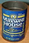 Vintage Maxwell House Lite Reduced Caffeine Coffee Can Pre-owned Empty. Fixed Price $12.50.
