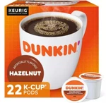 3 Dunkin Hazelnut Coffee, Med Roast Keurig K-cup 22 Pod BOXES-66 Ct. Fixed Price $87.95.