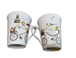 *2004 Oneida Kitchen Chefs To Go Coffee Cups Bicycle. Fixed Price $10.99.