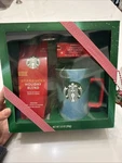 Starbucks Gift Pack In Seasonal Box - Coffee, 13 Oz. Mug, Cocoa Mix. Fixed Price $11.00.