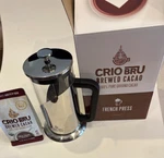 Crio Bru Stainless Steel French Press With Cacao Uber Dk Spanish Roast 4 Oz Bag. Fixed Price $16.95.