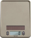 Light Powered Digital Kitchen Scale, Coffee Husk Blend Material, Solar Panel Wit. Fixed Price $25.99.