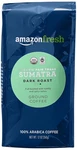 Amazon Fresh Organic Fair Trade Sumatra Ground Coffee, Dark Roast, 12 Ounce. Fixed Price $10.99.