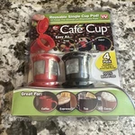 Keurig CC-MC12 Cafe Cup Pack 4 Reusable Single Coffee Pods. Fixed Price $12.00.