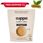 Cuppa Healthy Coffee Medium Roast 100% Arabica,ashwagandha,lion's Mane, 60SERVE. Fixed Price $36.92.