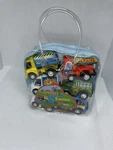Lot Of 6 San Ren Hang Pull & Go Buses Series 2810. Fixed Price $7.99.