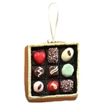 Chocolate Truffle Glass Ornament Godiva Dessert Candy Birthday New Years Love. Fixed Price $23.99.