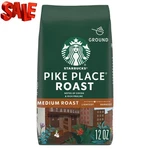 Starbucks Pike Place Roast, Medium Ground Arabica Coffee, 12 Oz Bag. Fixed Price $16.99.