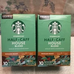 X Starbucks Half-caff House Blend Coffee Medium Roast 10 K-cup Pods Bb 6/2026. Fixed Price $22.90.