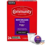 Community Coffee New Orleans Blend Dark Roast - Single Serve Pods 24CT. Fixed Price $25.79.