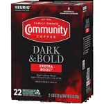 Community Coffee Dark & Bold Exxtra Boost Single-serve Cups 22 Ct Box. Fixed Price $17.96.
