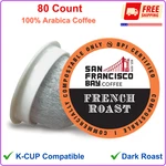 San Francisco Bay Coffee - Dark Roast French (80 Ct), Cup Compatible. Fixed Price $49.49.