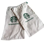 2 X New Starbucks Asia White Green Reusable Drawstring Dust Bags 7.5 13. Fixed Price $10.00.