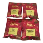 Door County Coffee Holiday Sampler 4 Bags White Christmas Candy Cane Mocha Dcc. Fixed Price $20.00.