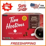 Tim Hortons Dark Roast K-cup Coffee Pods For Keurig Brewers, Recyclable, 72 Ct. Fixed Price $36.62.