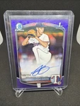 Bowman Draft 2025 Josh Owens Rangers Rookie Purple Refractor Auto #cpa-jo /250. Fixed Price $75.00.