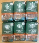 Starbucks Pike Place Whole Bean Medium Roast Coffee 6 Bags With 12 Oz Each. Fixed Price $36.95.