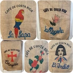 Set 5 Costa Rica Coffee Sack Jute Burlap Cafe Bag Colorful 43 X28 Jl. Fixed Price $75.00.