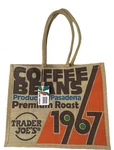 Trader Joe's Coffee Beans Tote Reusable Jute Burlap Bag Nwt. Fixed Price $13.99.