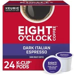 Eight O'clock Dark Italian Roast Espresso Coffee 24 144 Keurig Cups. Fixed Price $73.99.