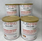 Puramino Hypoallergenic Infant Formula Powder, 14.1 Oz Cans, Exp. 06/2027. Fixed Price $130.00.