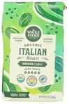 Organic Ground Coffee, Dark Italian Roast, Bittersweet, Rich & Velvety, 12. Fixed Price $81.04.