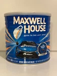 Maxwell House Empty Metal Coffee Can Featuring Nascar Driver Michael Waltrip. Fixed Price $39.99.