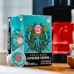 Fire Department Coffee, Shellback Espresso, Premium K-cup Pods, Medium Ro. Fixed Price $9.99.
