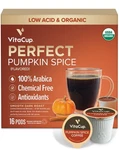 Vitacup Organic Pumpkin Spice Coffee Pods, Low Acid, Lab Tested For Mold, Tox.... Fixed Price $62.23.