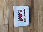 Mnigiu Funny Moose Gift Peace Love Dunkin Cosmetic Bag Coffee Makeup. Fixed Price $15.00.