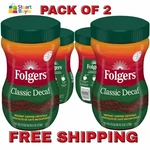 (2 Pack) Folgers Classic Decaf Instant Coffee, 8 Oz Jar (fresh) Free Shipping. Fixed Price $12.20.