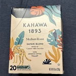 Kahawa 1893 Medium Roast Coffee K-cup Pods Safari Blend (20 Count). Fixed Price $15.00.