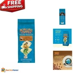 Kauai Hawaiian Ground Coffee Smooth Medium Roast With Coconut Caramel Crunch. Fixed Price $17.49.