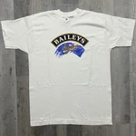 Vintage Baileys Irish Cream Liqueur 90S Usa Shirt White Alcohol Promo Tee Xl. Fixed Price $23.99.