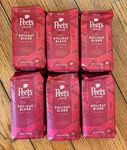 Packs 10OZ Peet's Holiday Blend Ground Coffee Dark Roast 06/06/2026. Fixed Price $38.00.