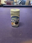 Vintage Empty Postum Natural Coffee Flavor Glass Jar With Metal Cap 4.5" X 2.25". Fixed Price $15.00.