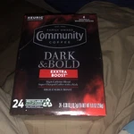 Community Coffee Dark & Bold Exxtra Boost 24 Count Pods,. Fixed Price $15.00.