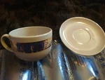 2004 Cafe Godiva Large Ceramic Coffee Soup Mug And Saucer. Fixed Price $14.95.