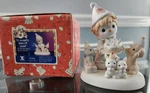 Precious Moments 10 Wonderful Years Of Wishes Box Signed Figurine Porcelain Jo. Fixed Price $29.95.