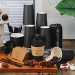 150 Set 16 Oz Disposable Coffee Cups With Lids, Sleeves Stirrers, Hot Fo.... Fixed Price $68.44.