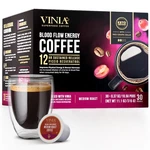 Vinia Medium Dark Roast Coffee K-cup Pods With Resveratrol For Energy 30CT. Fixed Price $81.10.