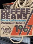 Trader Joe's Coffee Beans Tote Reusable Jute Burlap Bag, 1 New. Fixed Price $12.99.