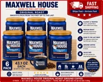 6PACK Maxwell House Original Roast Medium Ground Coffee 43.1OZ. Fixed Price $132.99.