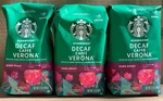 Starbucks Decaf Caffe Verona Ground Coffee 3 Packages Dark Roast. Fixed Price $28.00.