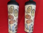 Set Of (2) 2001/ 2004 Starbucks Hawaii 16 Oz Travel Tumblers Sandal Design Aloha. Fixed Price $18.00.