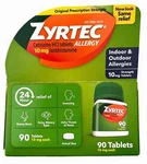 Zyrtec Allergy In Box. 10 Mg 180 Ct. Boxes Lot. Exp 5/2028. Fixed Price $33.99.