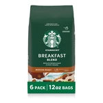 Starbucks Breakfast Blend, Ground Coffee, Medium Roast Hot Or Iced 12OZ (6 Bags). Fixed Price $66.90.