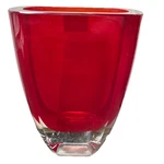 San Carlos Crystal Block Collection Vase-angelica Ruby 6 1/2" Glass. Fixed Price $29.95.